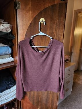 Garage Brown Cropped Long Sleeve